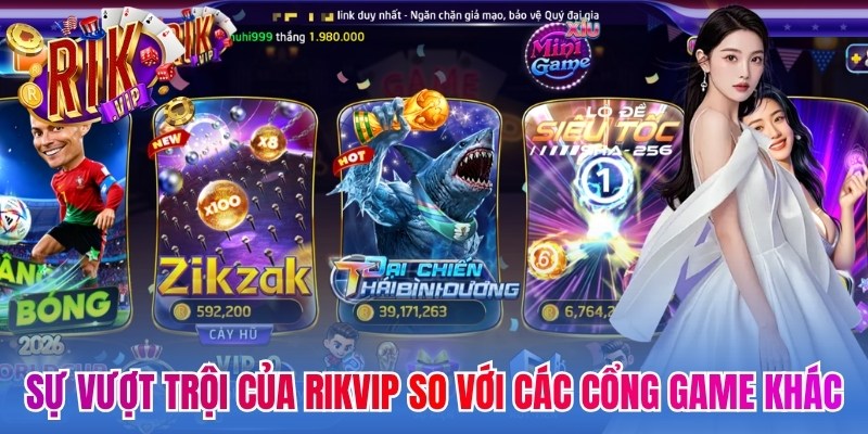 Sự vượt trội của Rikvip so với các cổng game khác trên thị trường